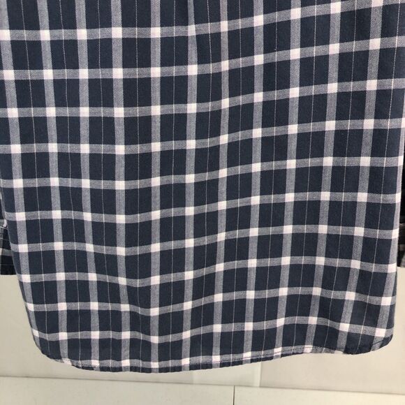 Universal Thread Womens Blue White Pink Rayon Long Sleeve Button Up Large - Picture 9 of 10